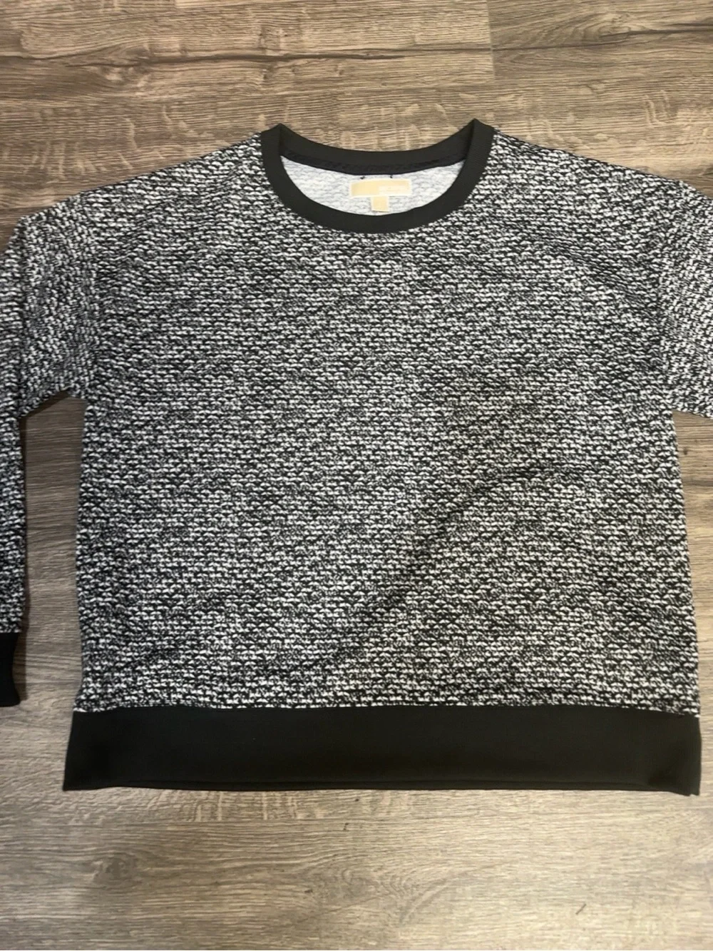 Michael Michael Kors Black & White Marled Knit Pullover Sweater Women’s L